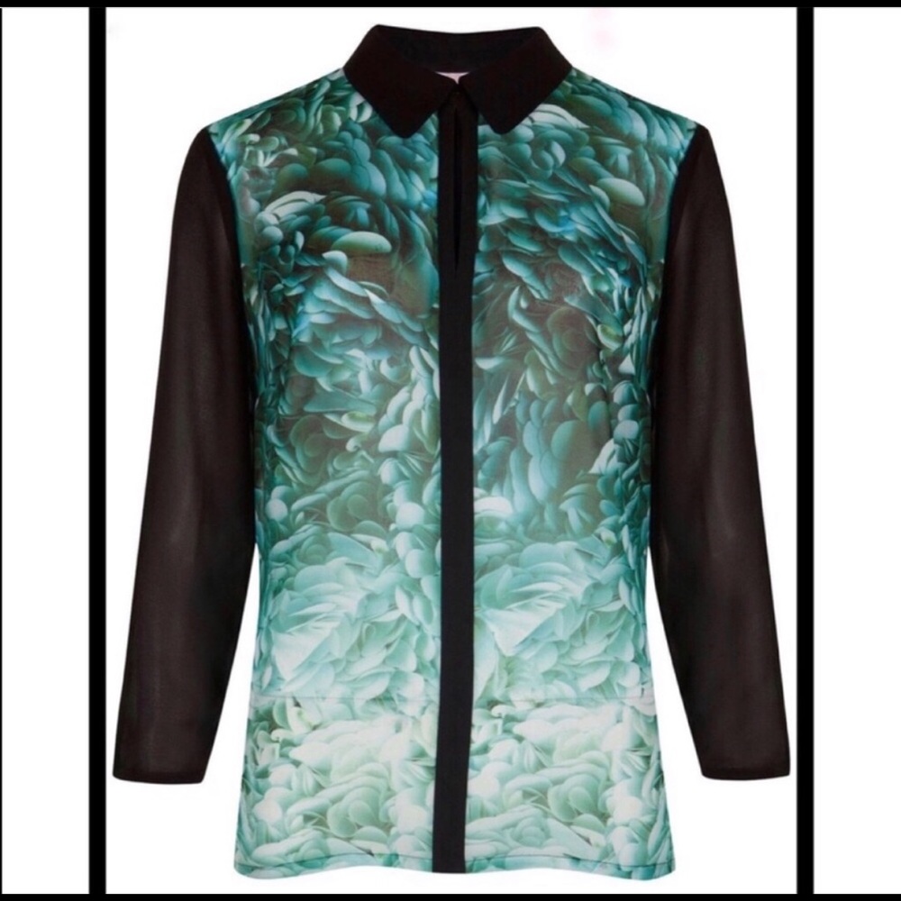 Ted Baker London Rosette Print Shirt Chiffon